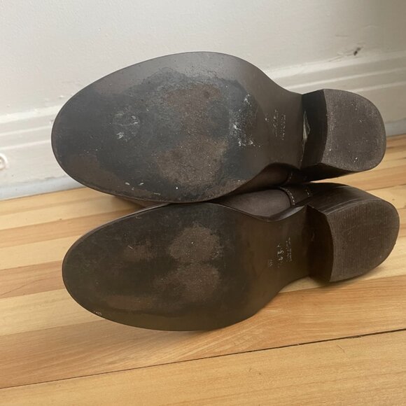 Zara Flat Country Taupe Nubuck Boots Size 37 EU - Picture 5 of 8